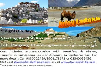 Ladakh tour starting Rs. 15000 per person